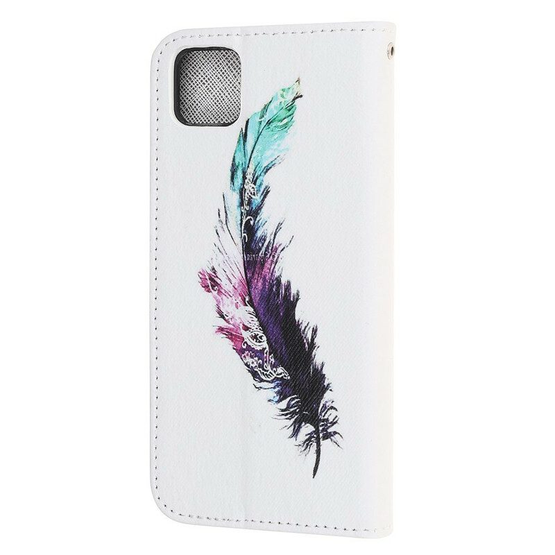 Flip Case voor Huawei Y5p Met Ketting Veer Met Koord