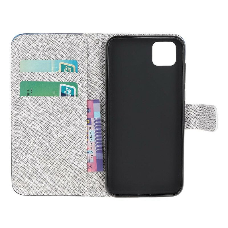 Flip Case voor Huawei Y5p Met Ketting Veer Met Koord