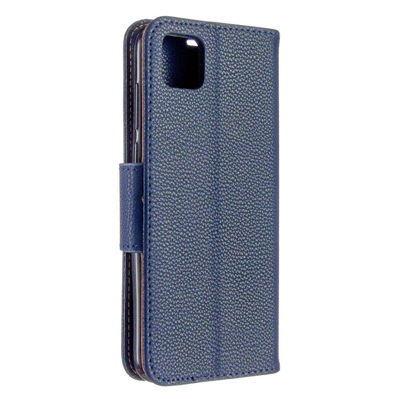 Folio-hoesje voor Huawei Y5p Flip Case Lychee Rabat Schuin