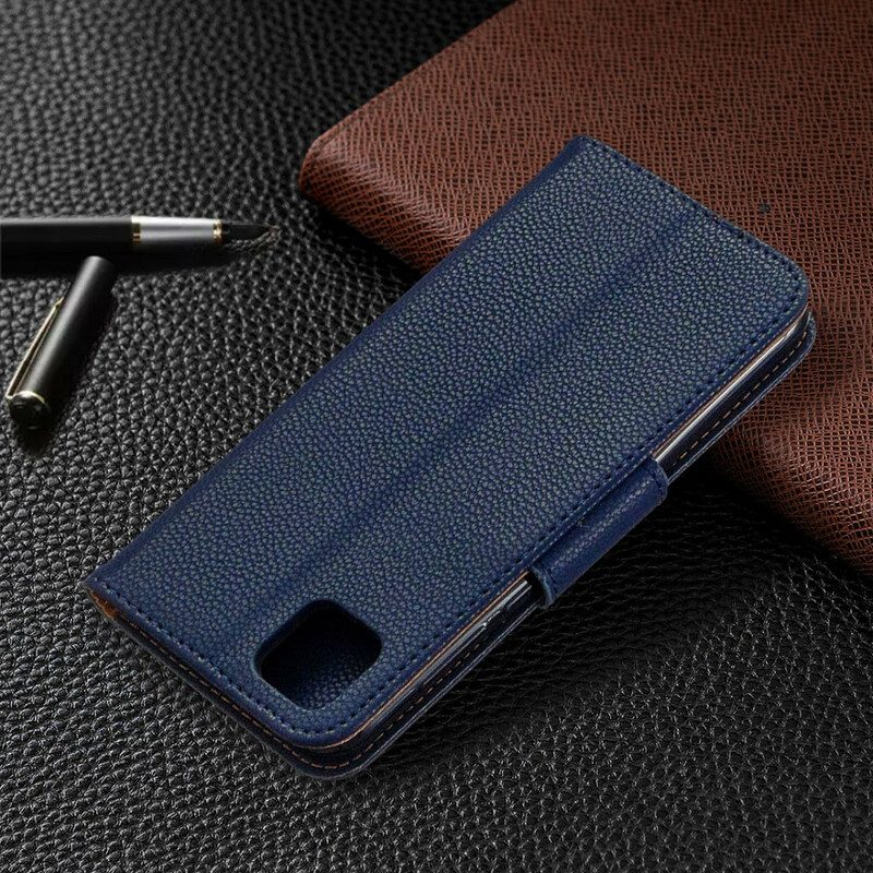 Folio-hoesje voor Huawei Y5p Flip Case Lychee Rabat Schuin