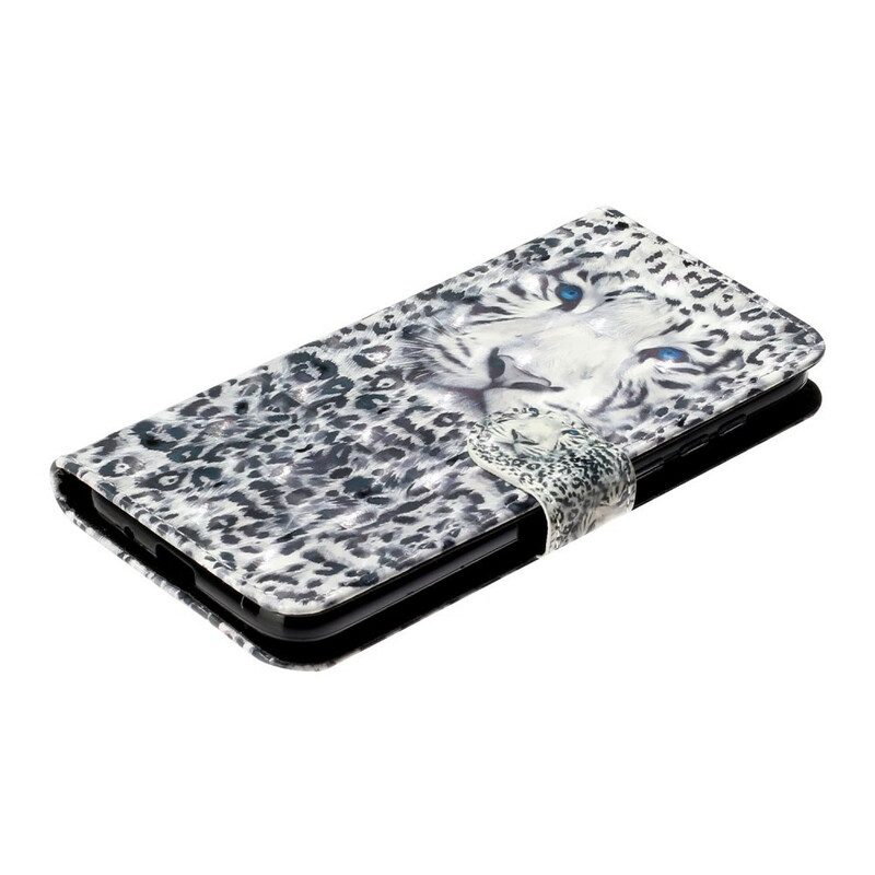 Folio-hoesje voor Huawei Y5p Met Ketting Tiger Light Strap-schijnwerpers