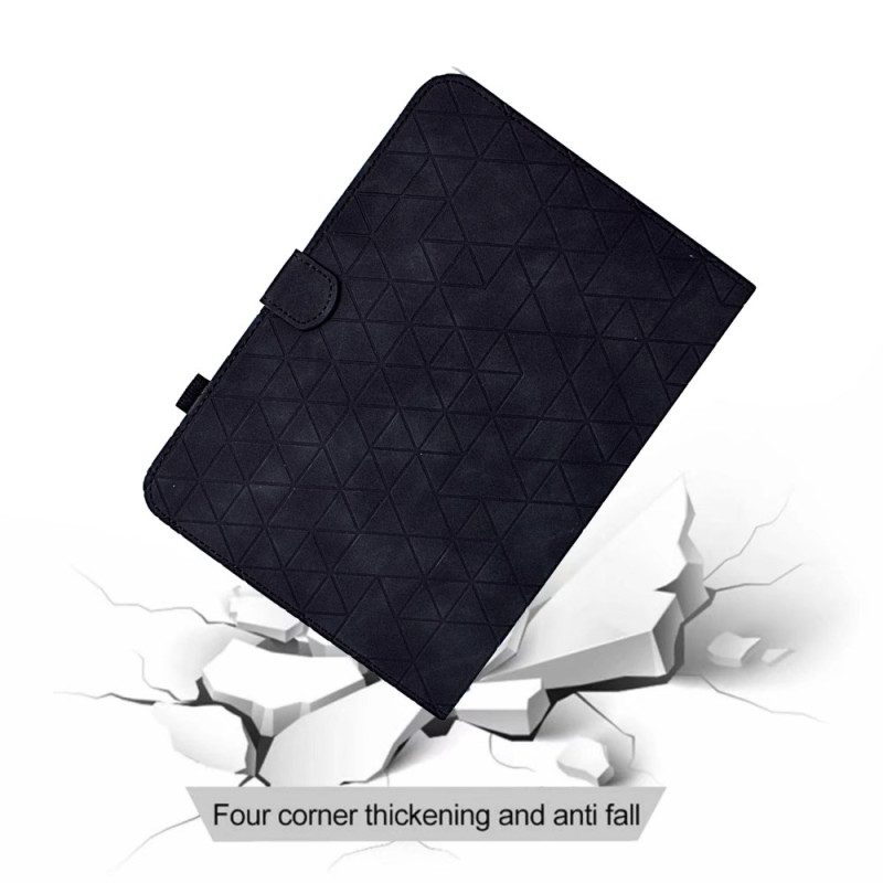 Leren Hoesje Samsung Galaxy Tab S9 Fe Geometrisch Patroon Bescherming Hoesje