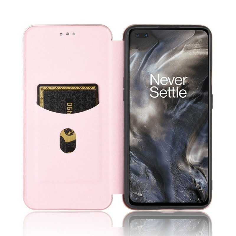 Bescherming Hoesje voor OnePlus Nord Folio-hoesje Gekleurde Koolstofsilicone