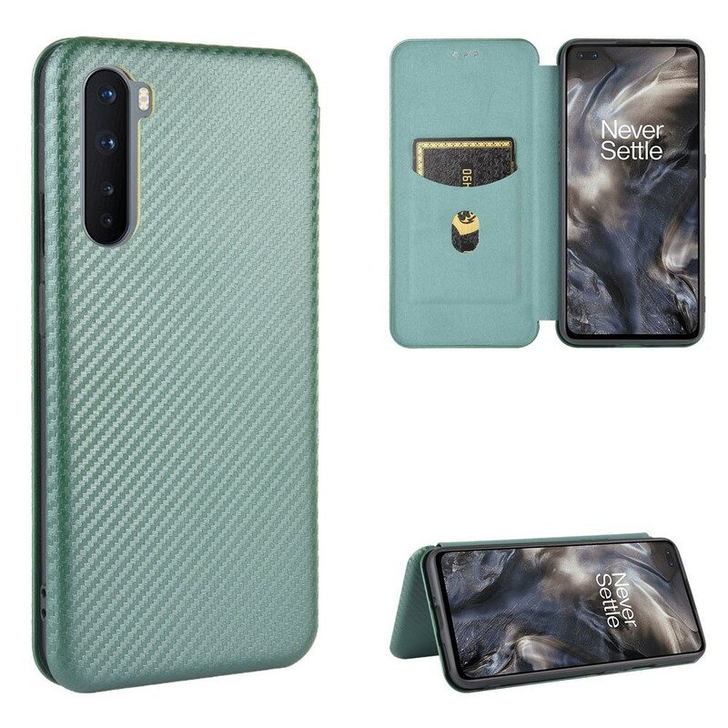 Bescherming Hoesje voor OnePlus Nord Folio-hoesje Gekleurde Koolstofsilicone