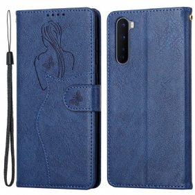 Flip Case voor OnePlus Nord Kunstleer Silhouet