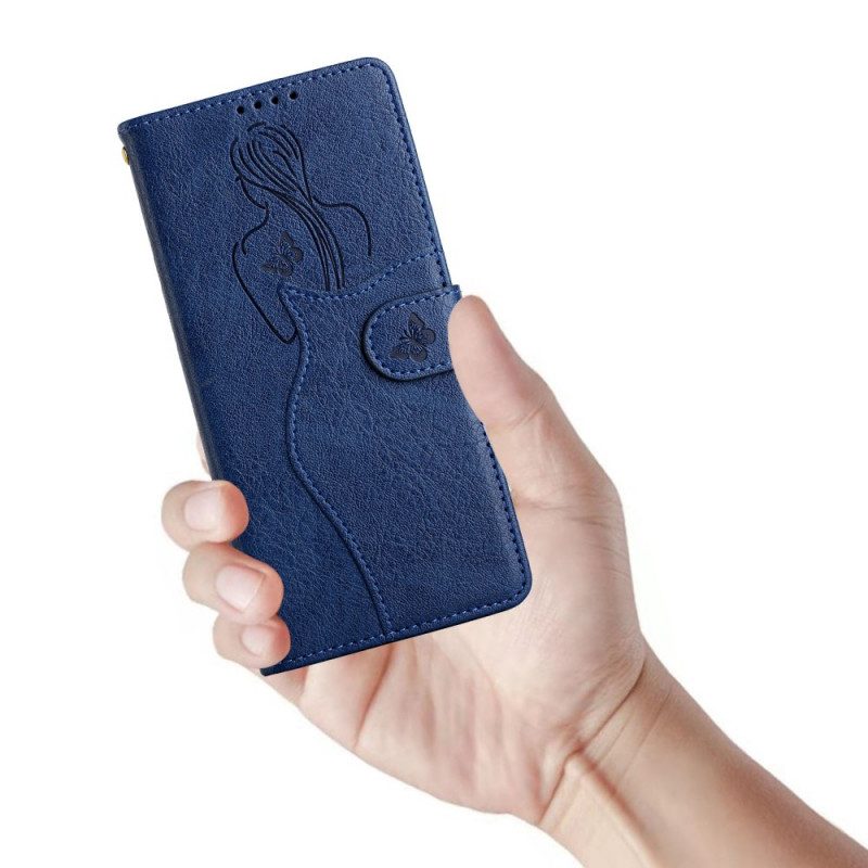 Flip Case voor OnePlus Nord Kunstleer Silhouet