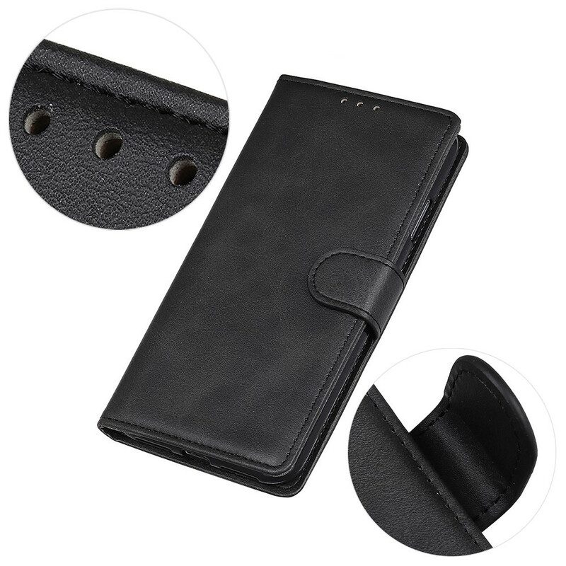 Flip Case voor OnePlus Nord Retro Mat Leereffect