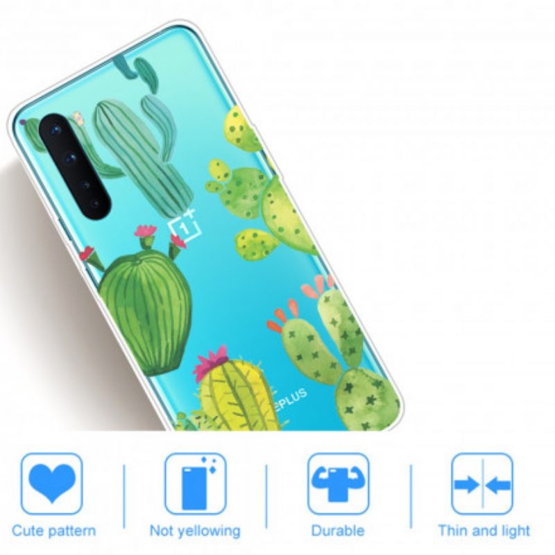 Hoesje voor OnePlus Nord Aquarel Cactussen