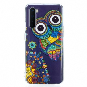 Hoesje voor OnePlus Nord Fluorescerende Uil Mandala