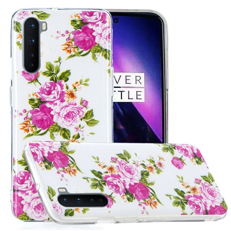 Hoesje voor OnePlus Nord Fluorescerende Vrijheidsbloemen