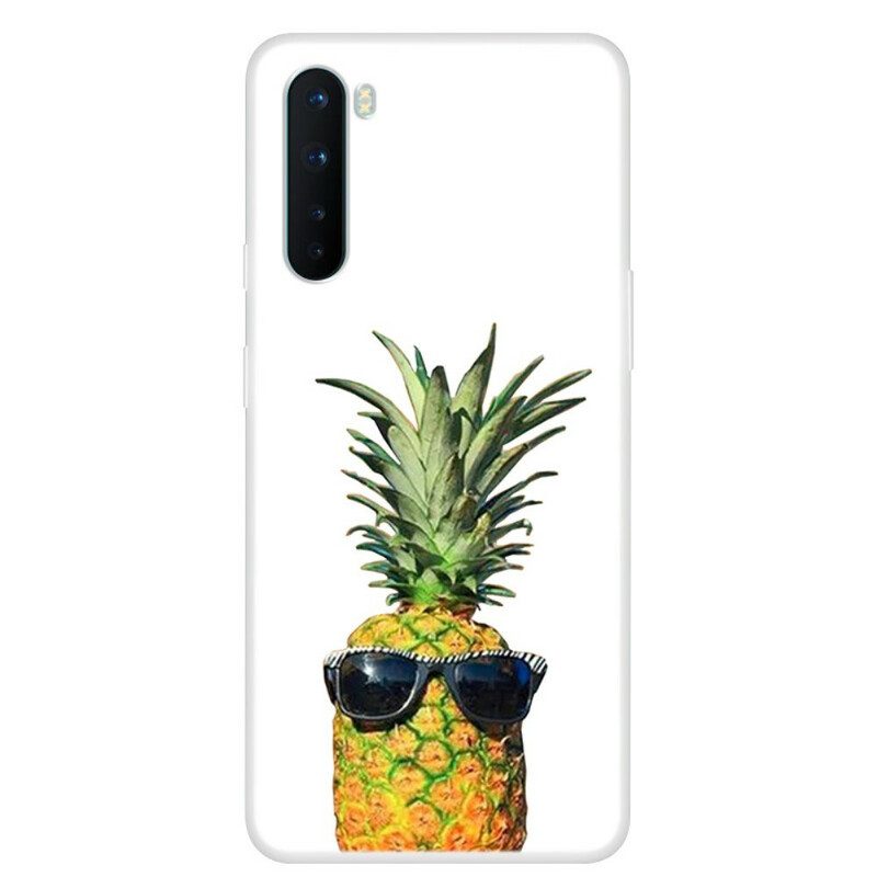 Hoesje voor OnePlus Nord Transparante Ananas Met Glazen