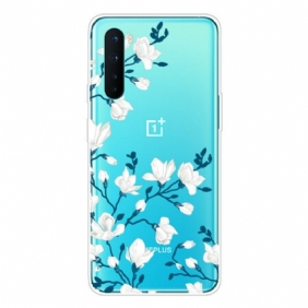 Hoesje voor OnePlus Nord Witte Bloemen