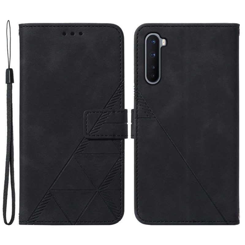 Leren Hoesje voor OnePlus Nord Piramide Leereffect