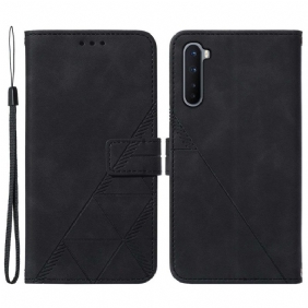 Leren Hoesje voor OnePlus Nord Piramide Leereffect