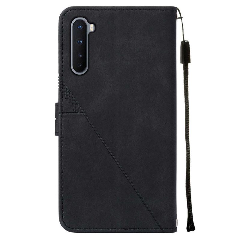 Leren Hoesje voor OnePlus Nord Piramide Leereffect