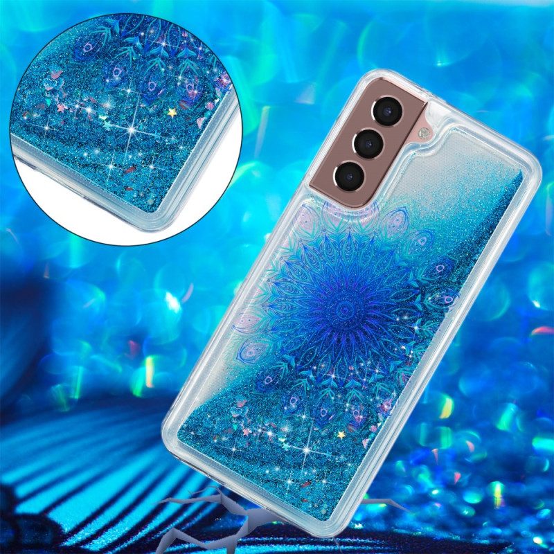 Case Hoesje Samsung Galaxy S24 Plus 5g Telefoonhoesje Vloeibare Glitter En Mandala