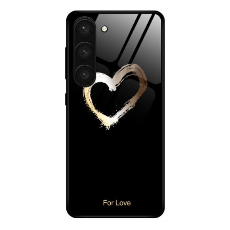 Case Hoesje Samsung Galaxy S24 Plus 5g Telefoonhoesje Zwart Hart Gehard Glas