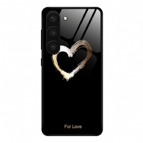 Case Hoesje Samsung Galaxy S24 Plus 5g Telefoonhoesje Zwart Hart Gehard Glas