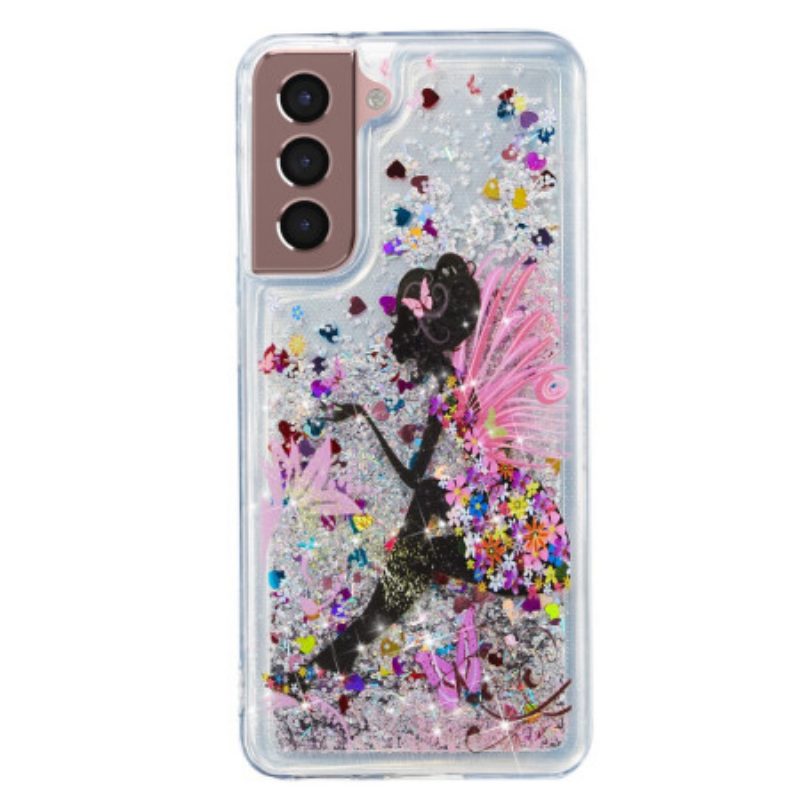 Cover Hoesje Samsung Galaxy S24 Plus 5g Telefoonhoesje Vloeibare Glitter Voor Jong Meisje