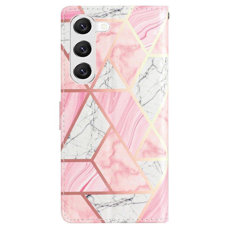 Cover Samsung Galaxy S24 Plus 5g Roze Marmer Bescherming Hoesje