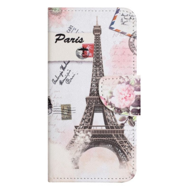 Flip Case Leren Samsung Galaxy S24 Plus 5g Eiffeltoren