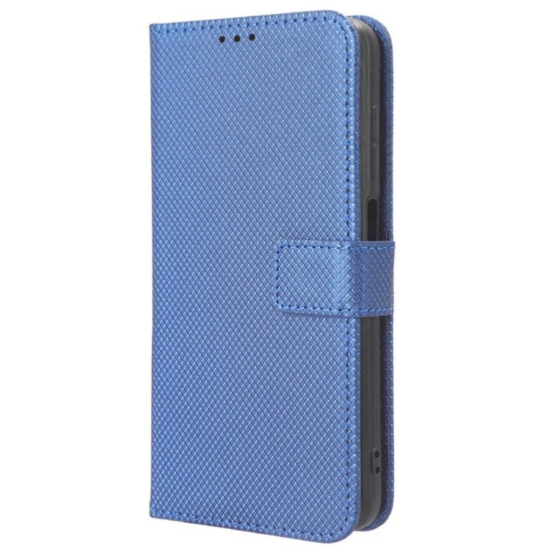 Flip Case Leren Samsung Galaxy S24 Plus 5g Gestippelde Band