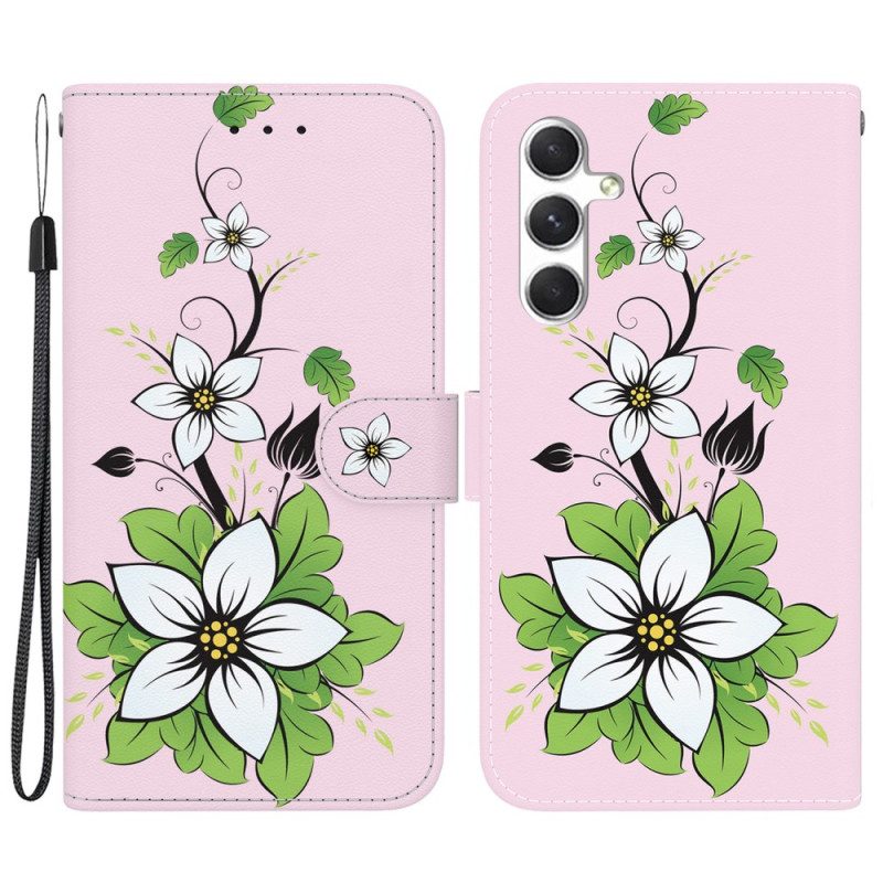 Flip Case Leren Samsung Galaxy S24 Plus 5g Lelie