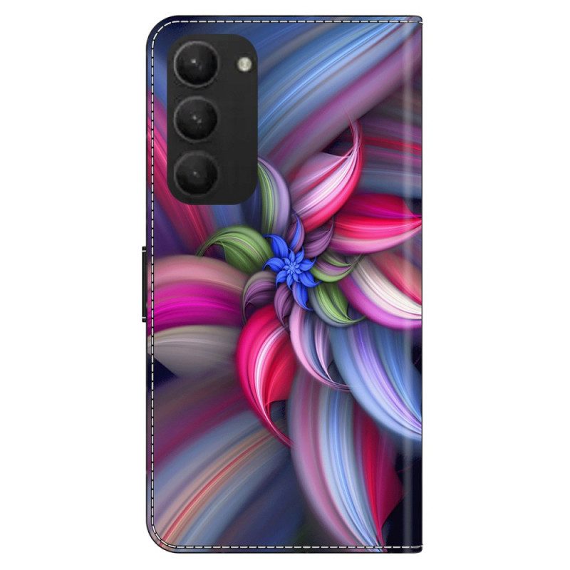 Folio-hoesje Samsung Galaxy S24 Plus 5g Kleurrijke Bloemen