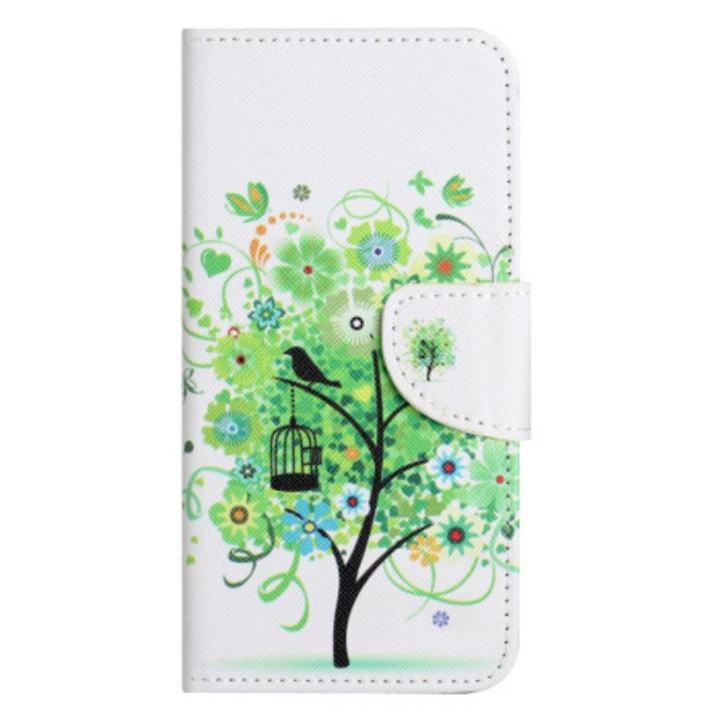 Folio-hoesje Samsung Galaxy S24 Plus 5g Telefoonhoesje Groene Boom