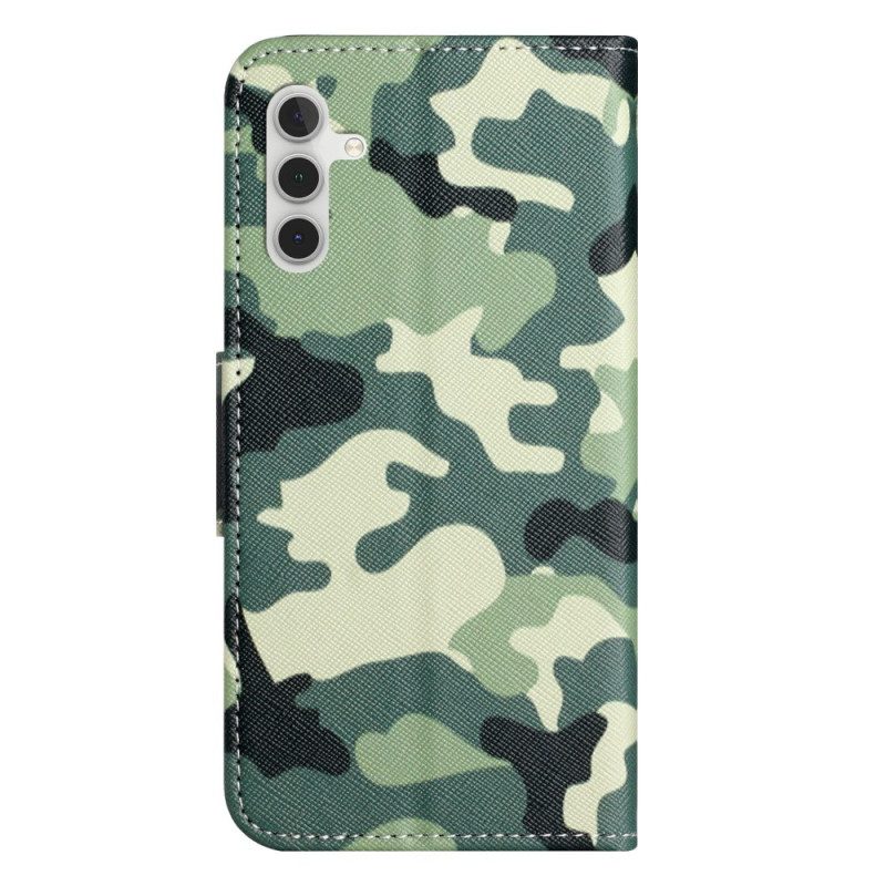 Folio-hoesje Samsung Galaxy S24 Plus 5g Telefoonhoesje Militaire Camouflage