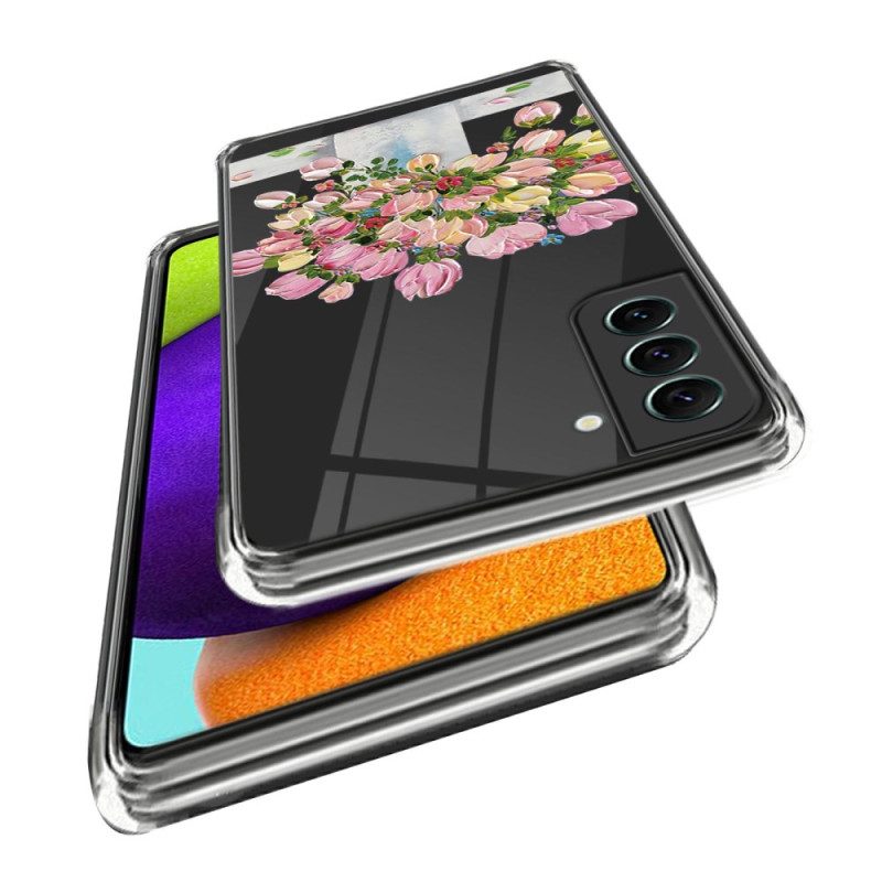 Hoesje Samsung Galaxy S24 Plus 5g Roze Bloemen Schilderij