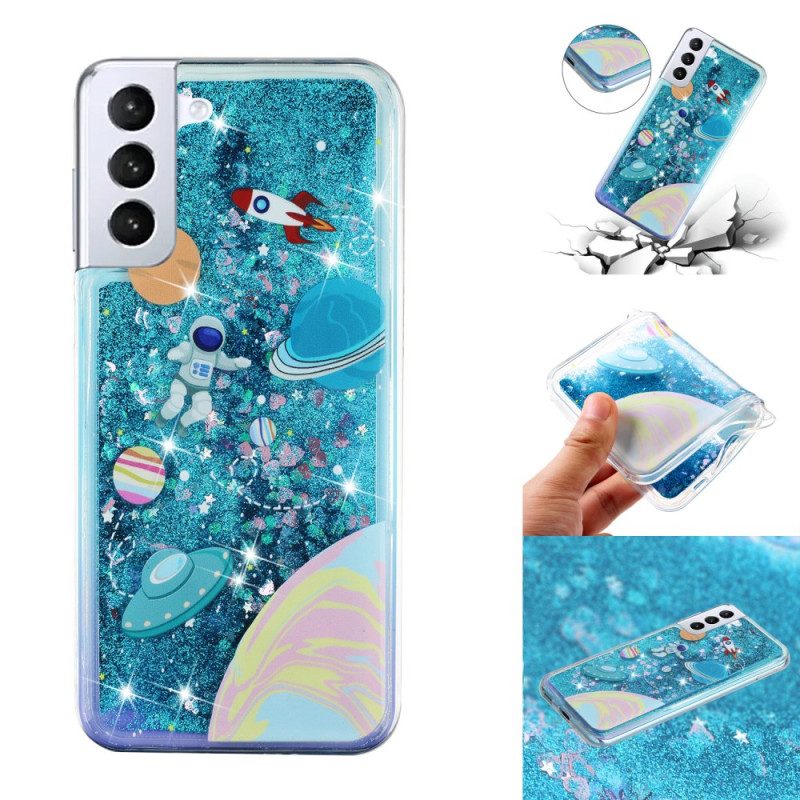 Hoesje Samsung Galaxy S24 Plus 5g Universe Glittervloeistof Bescherming Hoesje