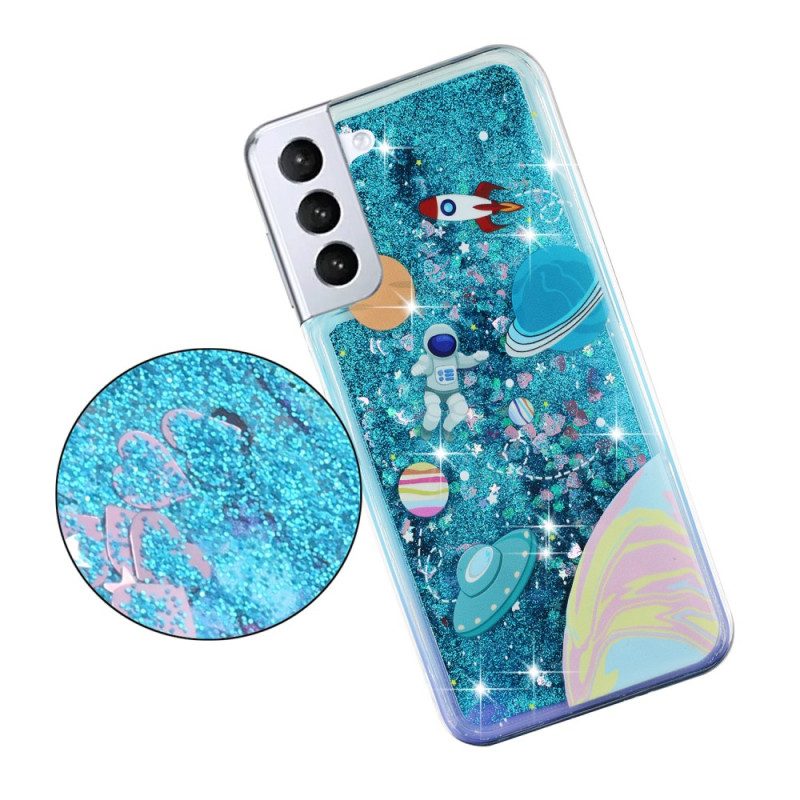 Hoesje Samsung Galaxy S24 Plus 5g Universe Glittervloeistof Bescherming Hoesje