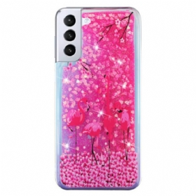 Hoesje Samsung Galaxy S24 Plus 5g Vogel Vloeibare Glitter