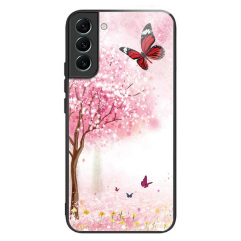 Hoesje Voor Samsung Galaxy S24 Plus 5g Kersenbloesems Van Gehard Glas