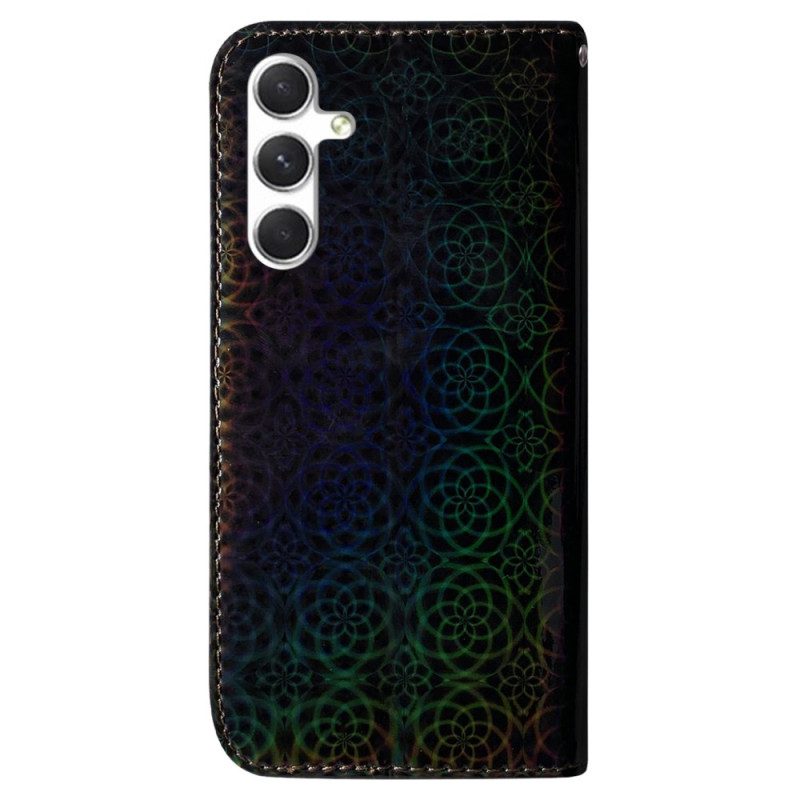 Leren Hoesje Samsung Galaxy S24 Plus 5g Disco Met Bandjes Bescherming Hoesje