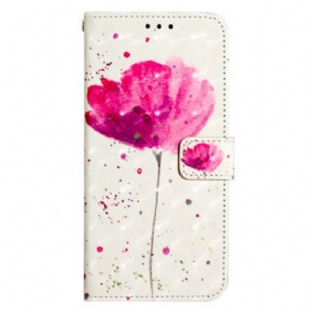 Leren Hoesje Samsung Galaxy S24 Plus 5g Papaver Bescherming Hoesje