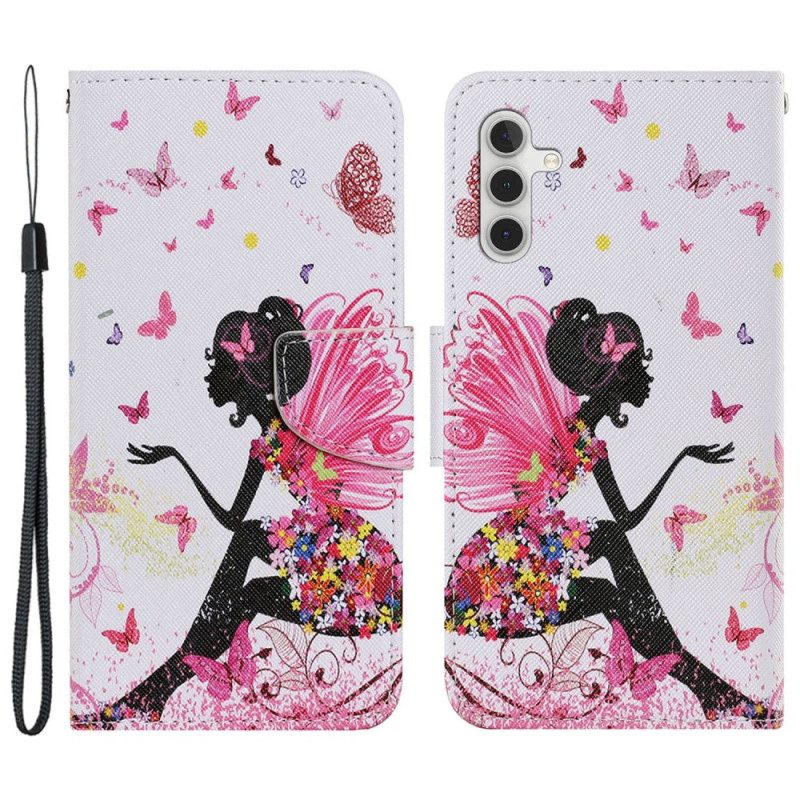 Leren Hoesje Voor Samsung Galaxy S24 Plus 5g Fee Met Riem