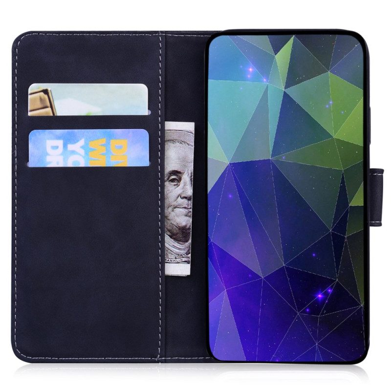 Leren Hoesje Voor Samsung Galaxy S24 Plus 5g Vlinderprint