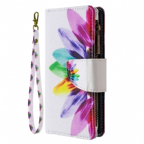 Flip Case voor Samsung Galaxy S20 Bloemzak Met Ritssluiting