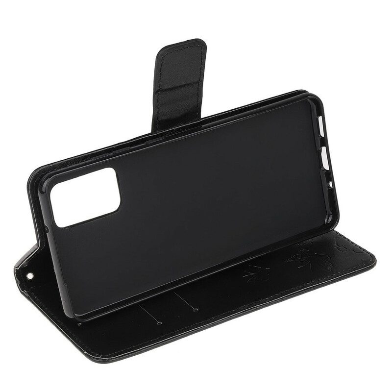 Flip Case voor Samsung Galaxy S20 Met Ketting Discretie Vlinders Met Riem