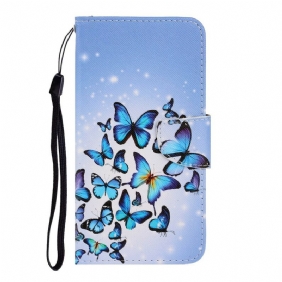 Flip Case voor Samsung Galaxy S20 Met Ketting Vlinderbandvariaties