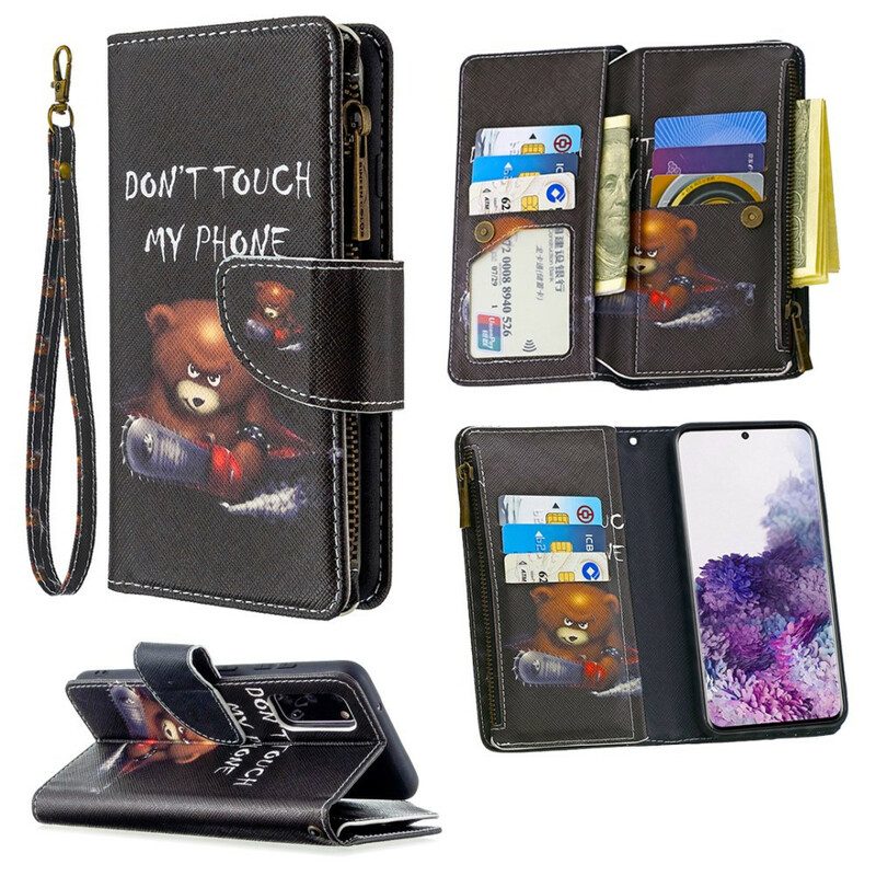 Folio-hoesje voor Samsung Galaxy S20 Beer Met Ritssluiting