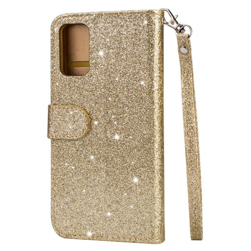 Folio-hoesje voor Samsung Galaxy S20 Glitter Portemonnee