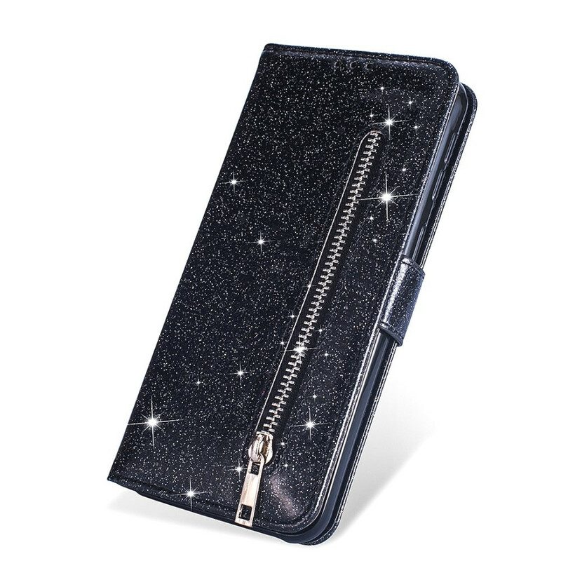 Folio-hoesje voor Samsung Galaxy S20 Glitter Portemonnee