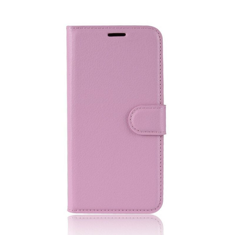 Folio-hoesje voor Samsung Galaxy S20 Klassiek Lychee Kunstleer