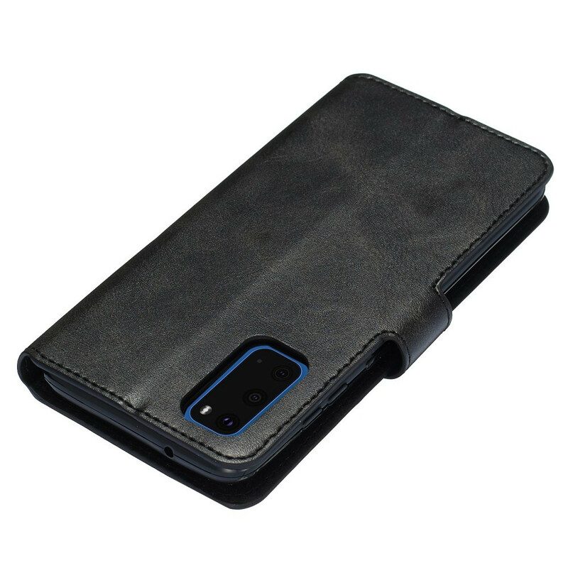 Folio-hoesje voor Samsung Galaxy S20 Mat Leereffect