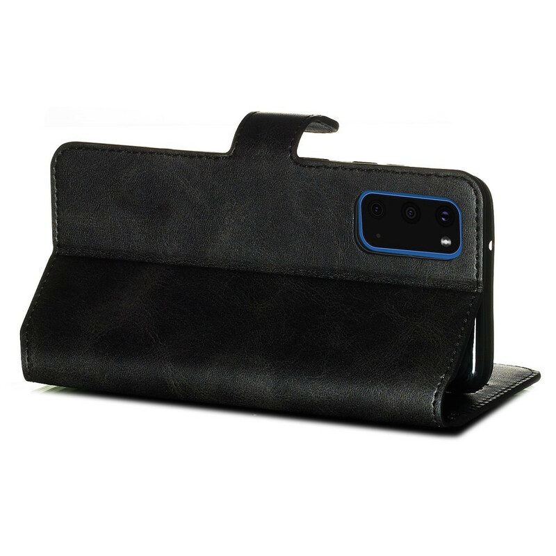 Folio-hoesje voor Samsung Galaxy S20 Mat Leereffect