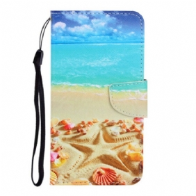 Folio-hoesje voor Samsung Galaxy S20 Met Ketting Lanyard-strand