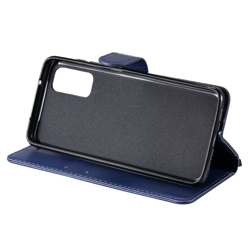 Folio-hoesje voor Samsung Galaxy S20 Met Ketting Strappy Leereffect